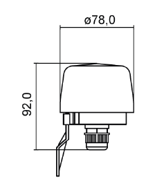 SENSORE CREPUSCOLARE 230VCA - IP44