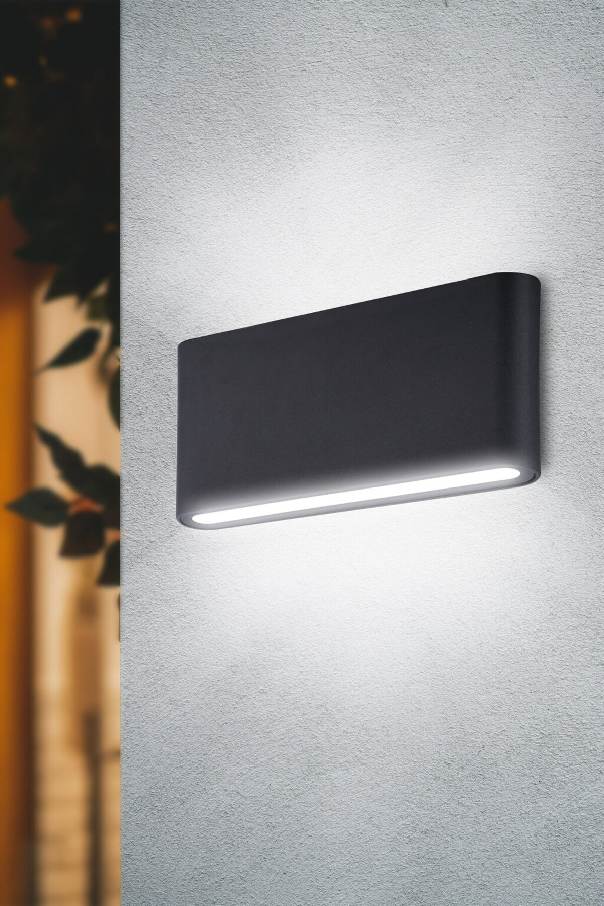 Applique LED IP54 Rettangolare 2x5W CCT Switch Antracite