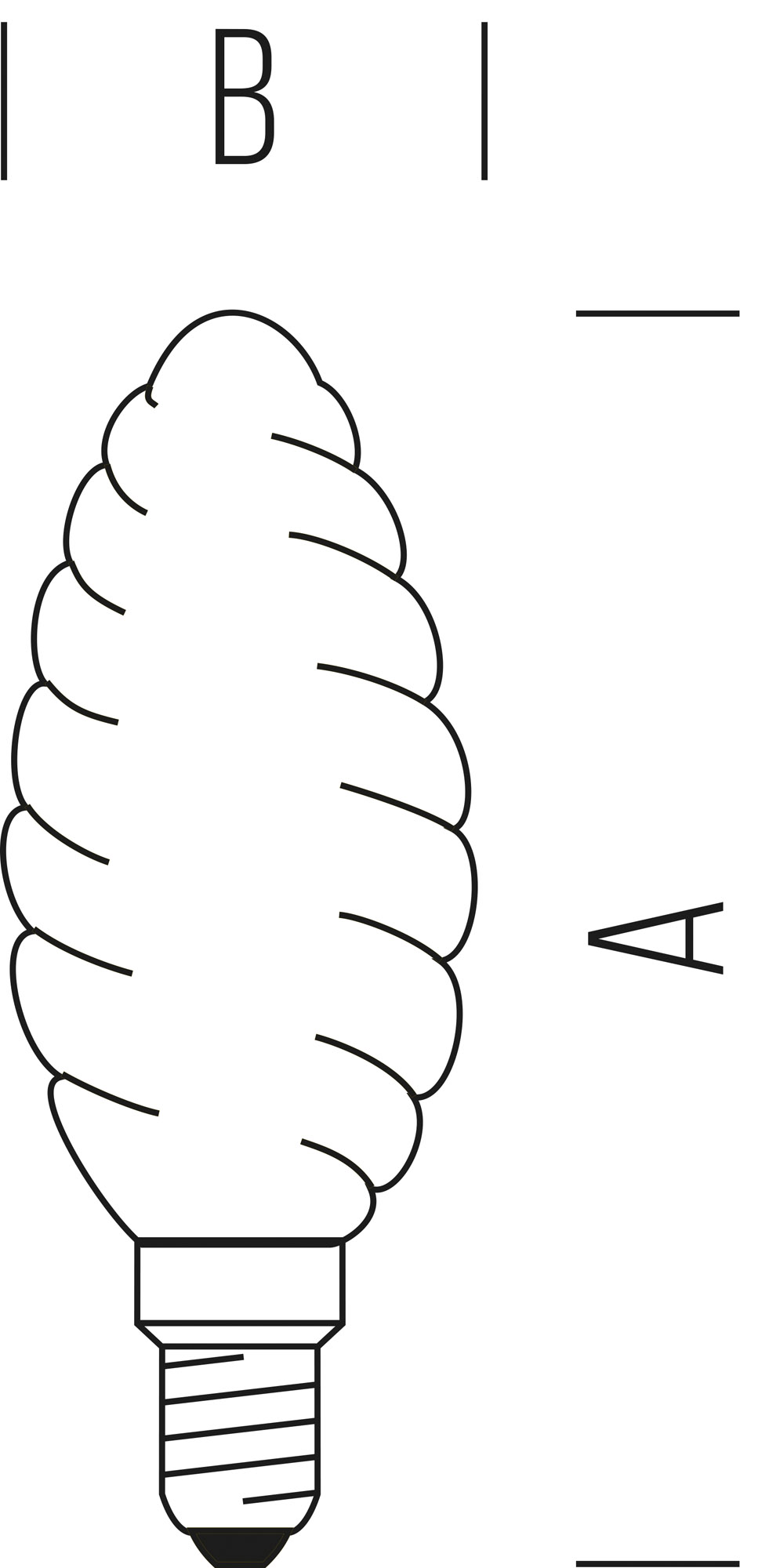 Tortiglione Stick 470lm 4,5W E14 WW