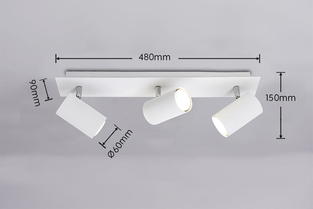 MARLEY BARRA 3 SPOTS CIL.SOFT B.CO CM48