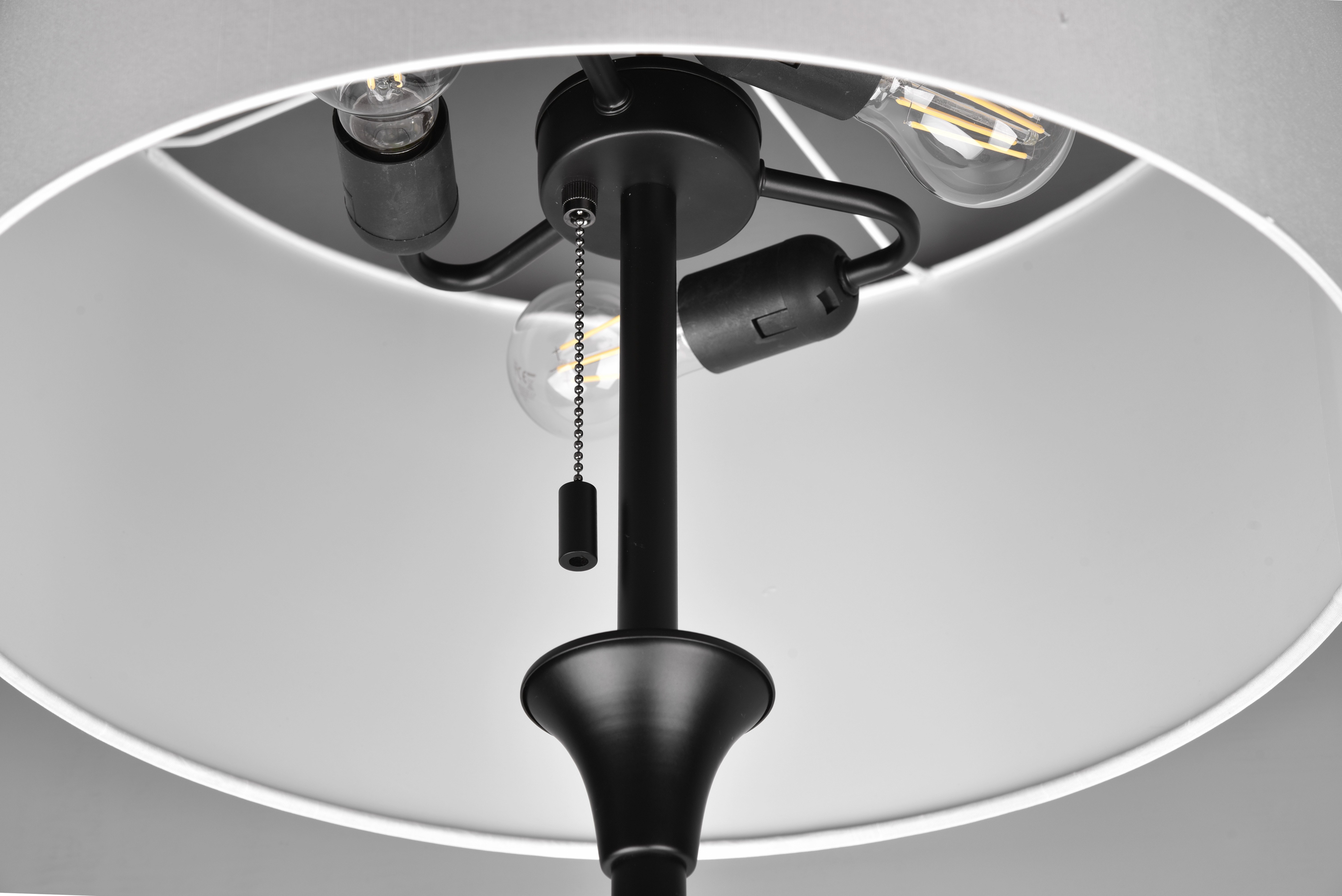 SABIA PIANTANA METALLO NERO E PARALUME BIANCO H. 155CM