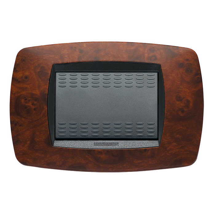 MODO PLACCA 3 POSTI RADICA DI NOCE