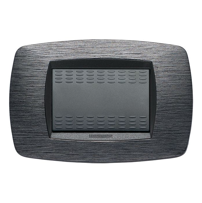 MODO PLACCA 3 POSTI SATINATO GRIGIO