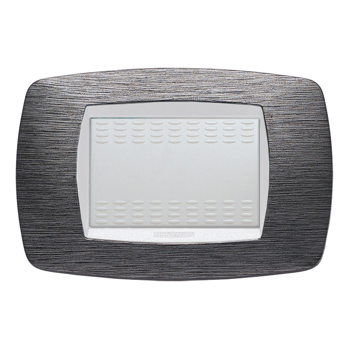 MODO PLACCA 3 POSTI SATINATO GRIGIO