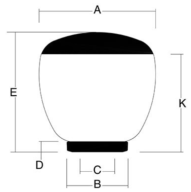 ACRILUX ANFORA D300 CON BASE
