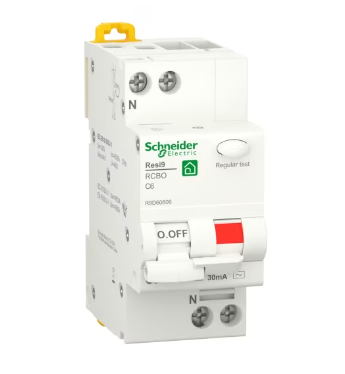 INT.MTD RESI9 RCBO 1P+N C 6A 30MA A