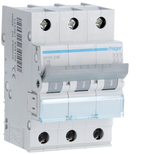 INTERR. AUTOM.3P 16A 4.5KA C 3M