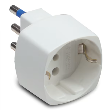 ADATT.SCHUKO 16A 2P+T BIANCO C.SICU