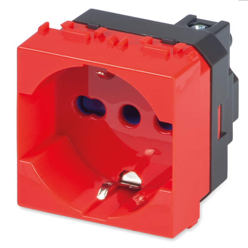 MIX PRESA P40 UNIV. 2P+T 16A ROSSO