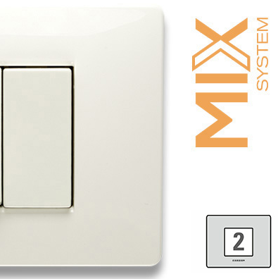 MIX PLACCA 2 POSTI BIANCO ASPEN