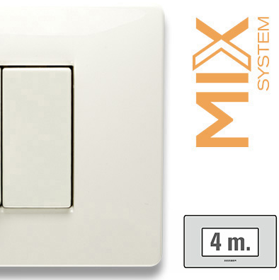 MIX PLACCA 4 POSTI BIANCO ASPEN