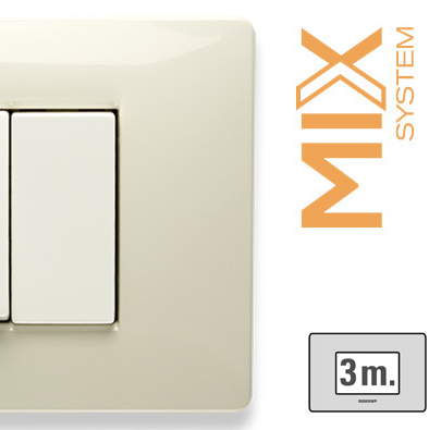 MIX PLACCA 3 POSTI BIANCO SAFARI