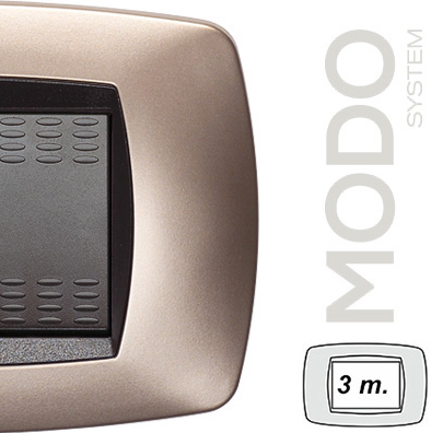 MODO PLACCA 3 POSTI RAME OPACO