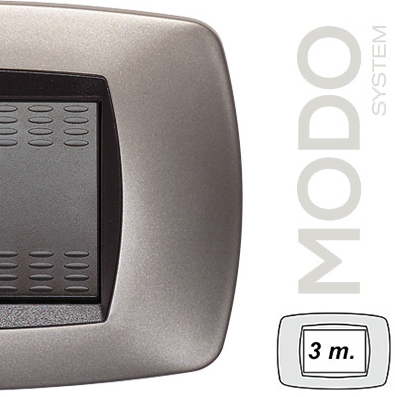 MODO PLACCA 3 POSTI BRONZO OPACO