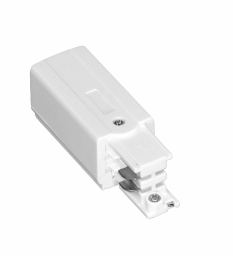 ACCESORIO CARRIL BLANCO CONECTOR ALIMENTACIÓN IZQUIERDA