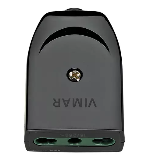 Presa 2P+T 16A P17/11 assiale nero
