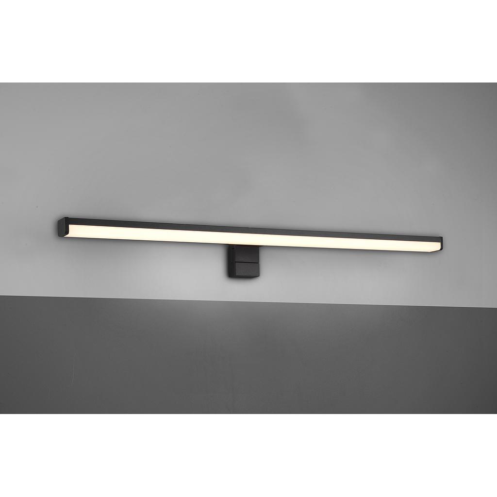 LINO H2O APPLIQUE NERO ANCHE CON POSSIBILITA' DI AVVITARE SU SPECCHIO IP44 L. 60CM