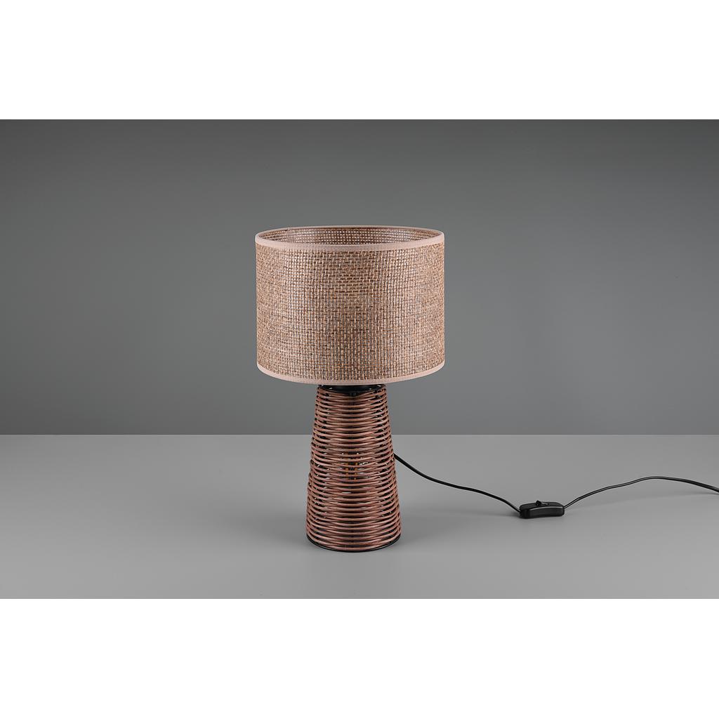 STRAW LAMPADA DA TAVOLO IN RATTAN COLORE NATURALE CON ILLUMINAZIONE ANCHE NELLA BASE H.40,5CM