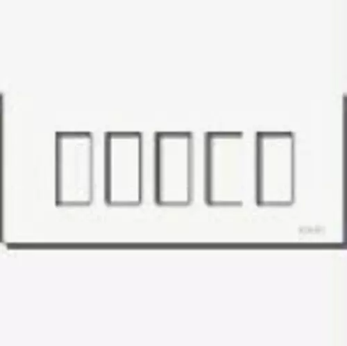 Placca 5M resina scatto avorio