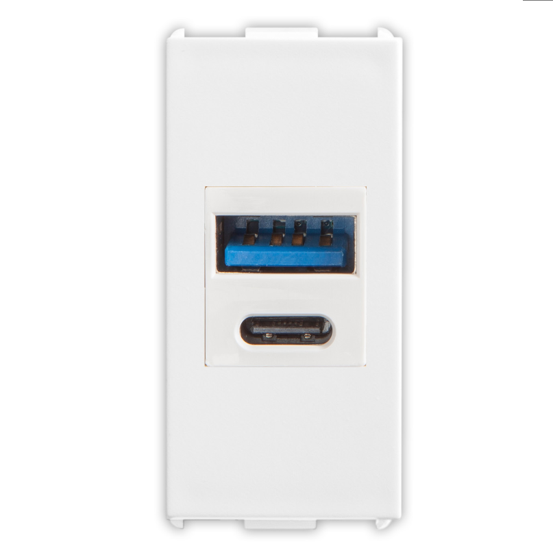 PIXIA Alim.USB A+C 110/240Vac max20W Whi