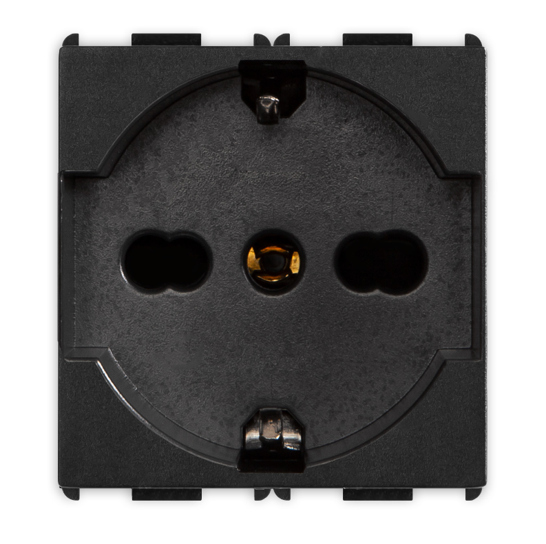 PIXIA Presa P40 Univers. 2P+T 16A Black 