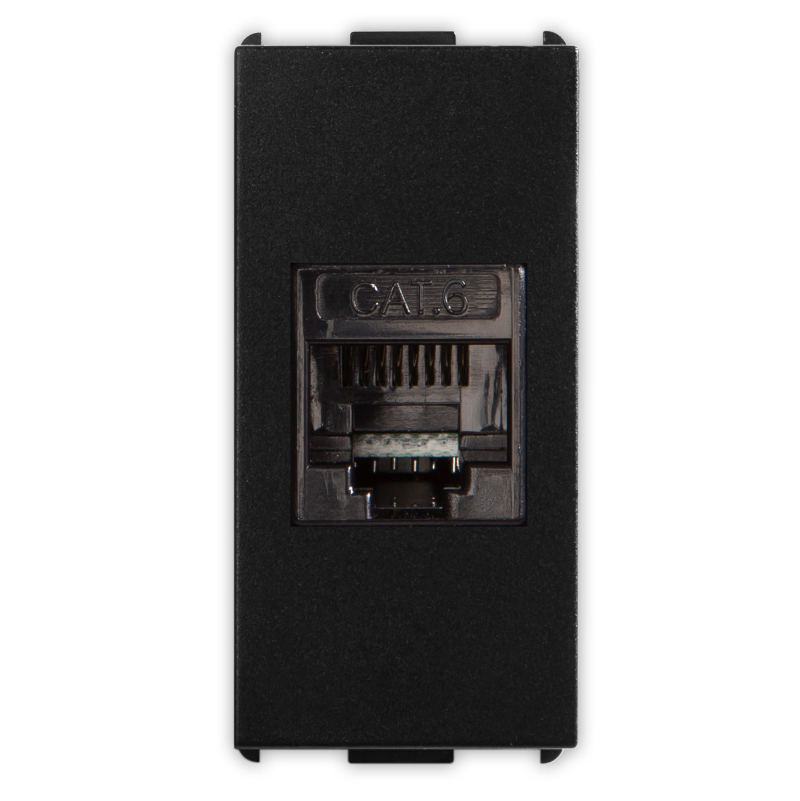 PIXIA Presa RJ45 Cat.6 Non Scherm. Black