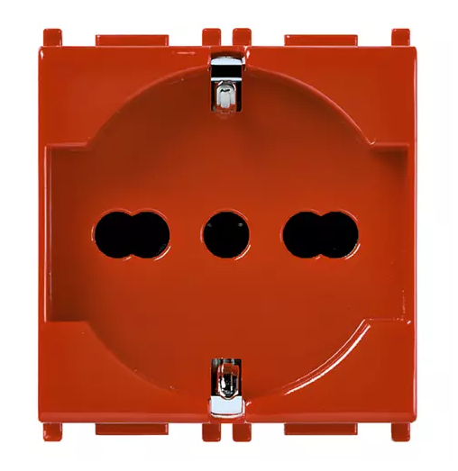 Presa 2P+T 16A universale rosso