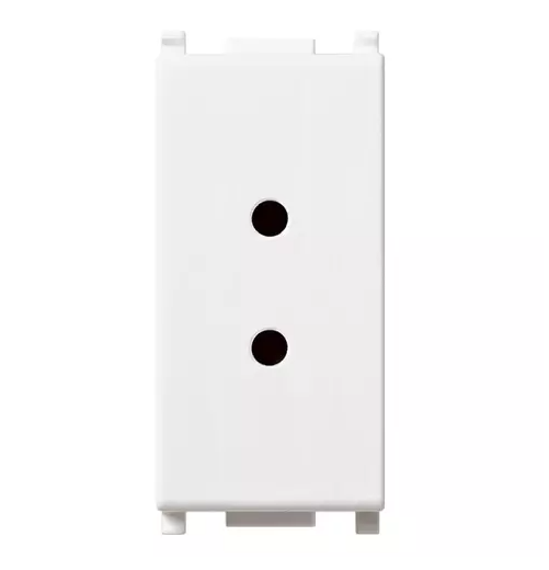 Presa 2P 6A 24V SELV bianco