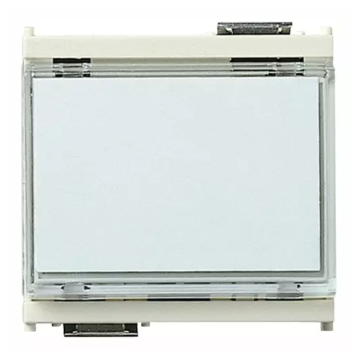 Pulsante targh. 1P NO 10A 12-24V bianco