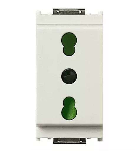 Presa 2P+T 16A P17/11 bianco