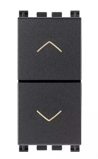 Due pulsanti interblocc.NO+NO 10A grigio