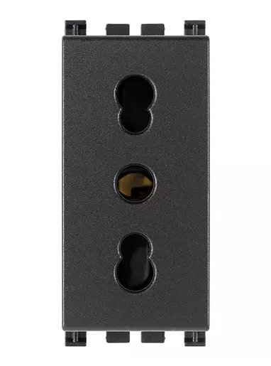 Presa 2P+T 16A P17/11 grigio