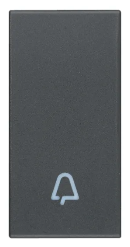 Tasto 1M simbolo campanello grigio