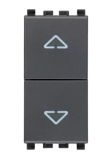 Due pulsanti interblocc.NO+NO 10A grigio