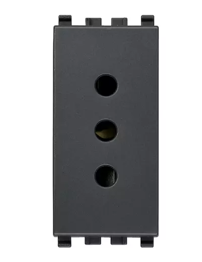 Presa 2P+T 10A P11 grigio