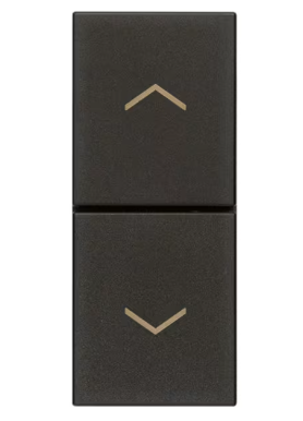 Due pulsanti interbl. NO+NO 10A nero