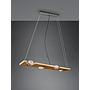 TAILOR SOSPENSIONE LEGNO NATURALE E METALLO ACCIAIO ANTICATO 4 LUCI L. 115CM