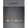 TAILOR SOSPENSIONE LEGNO NATURALE E METALLO ACCIAIO ANTICATO 4 LUCI L. 115CM