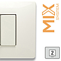 MIX PLACCA 2 POSTI BIANCO ASPEN