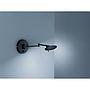 KAZAN APPLIQUE LED DOPPIO BRACCIO SNODABILE NERO OPACO CON DIMMER INTEGRATO P.40CM